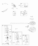 Alternator Electric Starter Electrical Flywheel Flywheel Brake Ignition Diagram and Parts List for 12L882-1509-21  Briggs and Stratton Engine